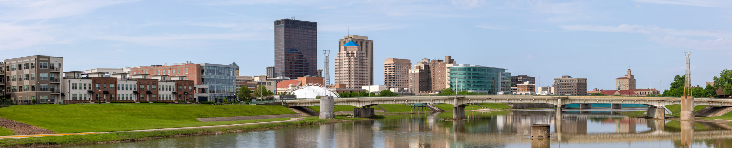 View of downtown Dayton from across the river
