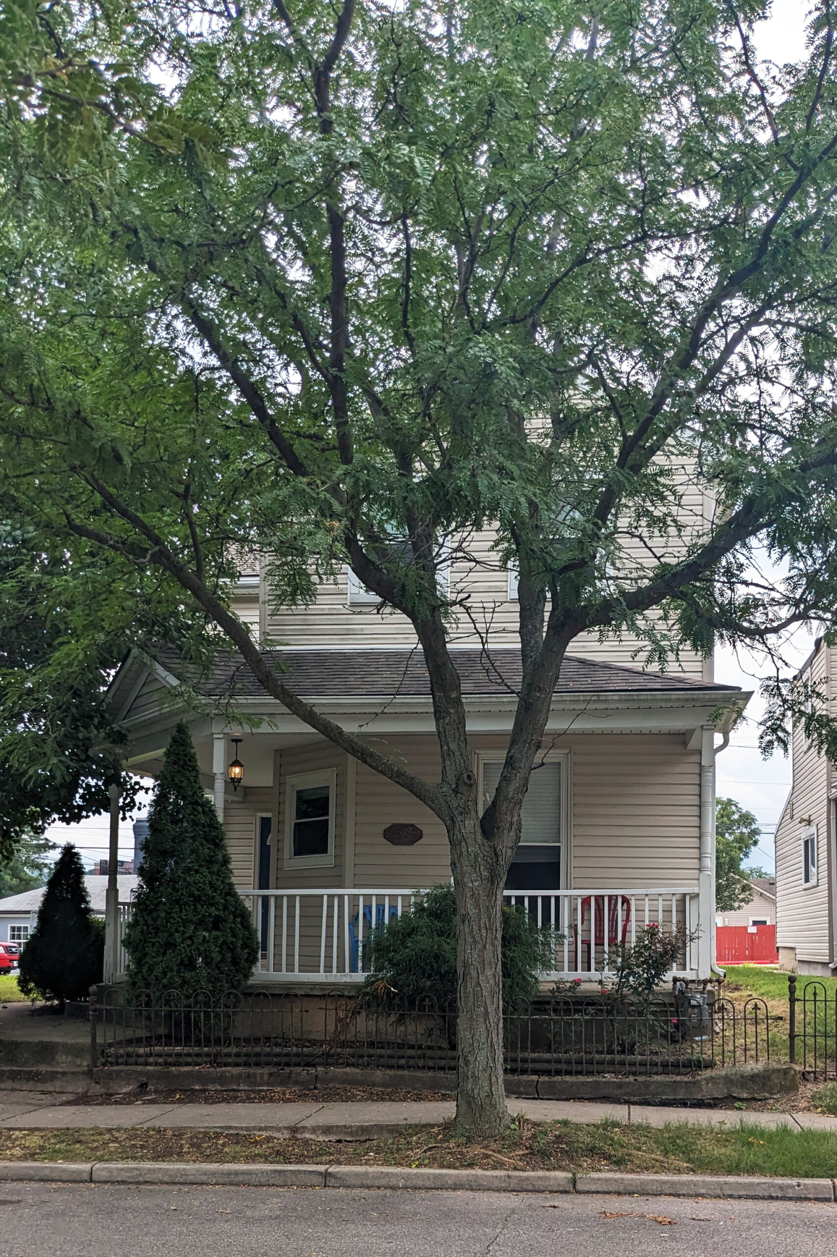 Front entrance to 58 Fairground Ave. 